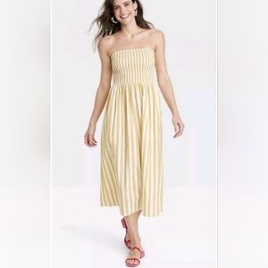A New Day sz XXL Striped smocked bandeau tube sundress